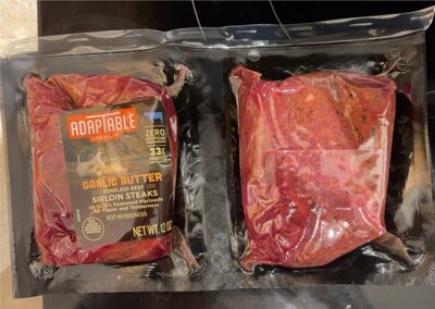 Garlic Butter Boneless Beef Sirloin Steaks, Garlic Butter