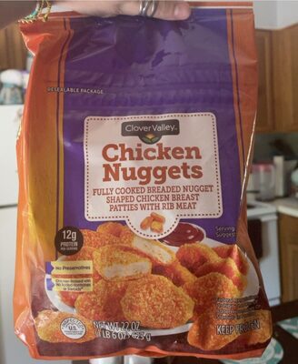 Chicken Nuggets Fully Cooked Breaded Nugget Shaped Chicken Breast Patties With Rib Meat, Chicken Nuggets