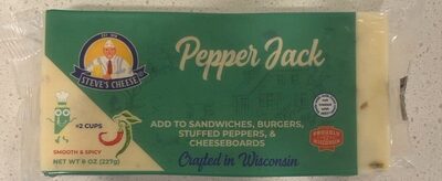 Pepper Jack Creamy Monterey Jack Cheese Blended With Spicy Green And Red Jalapeno Peppers, Pepper Jack
