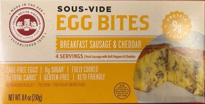 Sous Vide Breakfast Sausage & Cheddar Egg Bites, Sausage; Cheddar