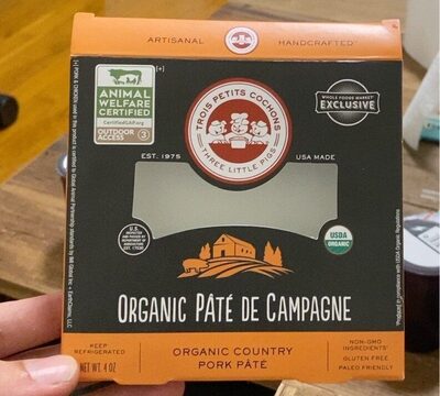 Pork Organic Country Pate, Pork