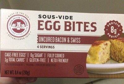 Sous Vide Uncured Bacon & Swiss Egg Bites