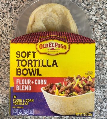 Old El Paso Flour and Corn Blend Soft Tortilla Bowl 8 Count