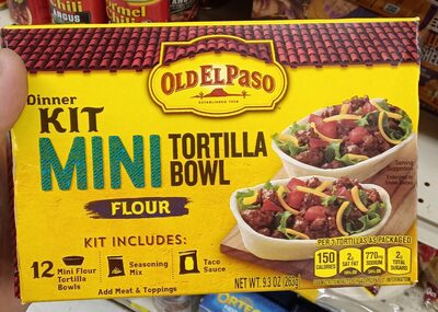 Old El Paso Mini Flour Tortilla Bowl Mexican Dinner Kit
