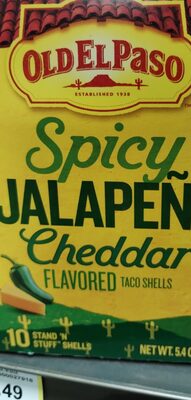 Old El Paso Stand 'n Stuff Bold Jalapeno Cheddar Taco Shells 10 Count
