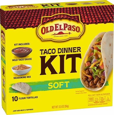 Old El Paso Soft Flour Tortilla Taco Dinner Kit 10 Count