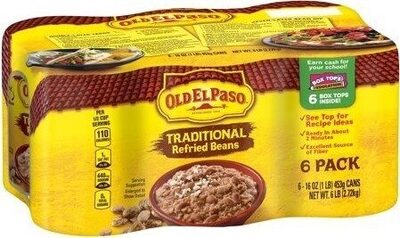 Old El Paso Traditional Refried Beans 6 Pack
