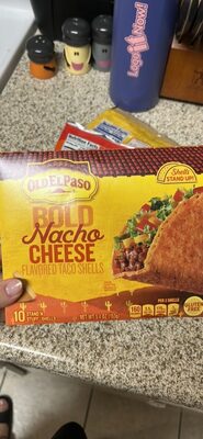 Old El Paso Stand 'n Stuff Bold Nacho Cheese Gluten-Free Crunchy Taco Shells 10 Count