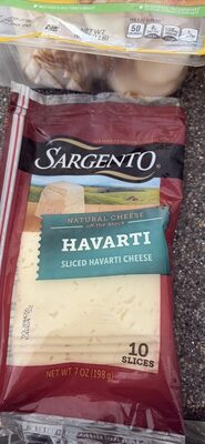 Sliced Havarti Natural Cheese, Havarti