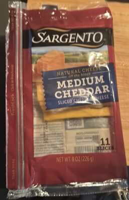 Medium Cheddar Sliced Natural Cheese, Medium Cheddar
