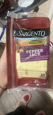 Pepper Jack Sliced Monterey Jack Natural Cheese With Jalapeno & Habanero Peppers, Pepper Jack