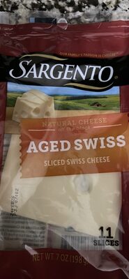 Sliced Swiss Natural Cheese, Aged Swiss