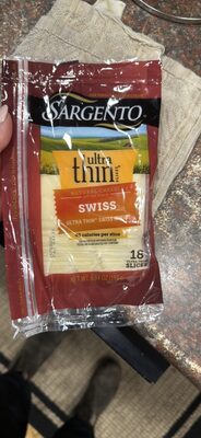 Swiss Ultra Thin Natural Cheese Slices, Swiss