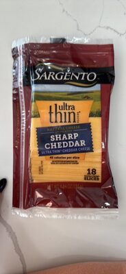 Ultra Thin Natural Cheddar Cheese Slices, Sharp Cheddar