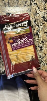 Colby-Pepper Jack Sliced Colby-Jack Natural Cheese With Jalapeno & Habanero Peppers, Colby-Pepper Jack