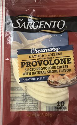 Creamery Sliced Provolone Natural Cheese, Creamery