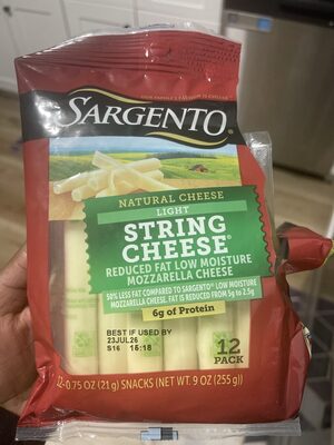 String Cheese Light Reduced Fat Low Moisture Mozzarella Natural Cheese, String Cheese