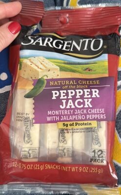 Natural Monterey Jack Cheese Sticks With Jalapeno Peppers Snacks