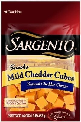 Mild Cheddar Natural Cheese Cubes, Mild Cheddar
