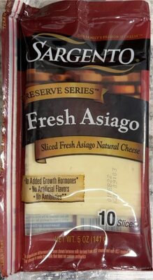 Sliced Fresh Asiago Natural Cheese