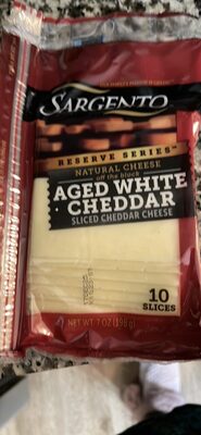 Aged White Cheddar Sliced Natural Cheddar Cheese, Aged White Cheddar