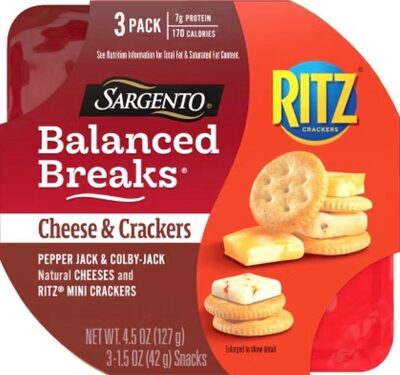 Pepper Jack & Colby-Jack Natural Cheeses And Ritz Mini Crackers, Pepper Jack & Colby-Jack