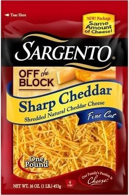 Sharp Cheddar Shredded Natural Cheddar Cheese, Sharp Cheddar