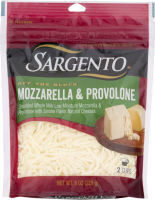 Mozzarella & Provolone Shredded Whole Milk Low Moisture With Smoke Flavor Natural Cheeses, Mozzarella & Provolone