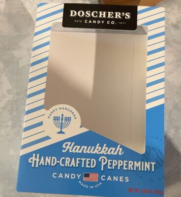 Hanukkah Hand-Crafted Peppermint Candy Canes, Hanukkah Peppermint