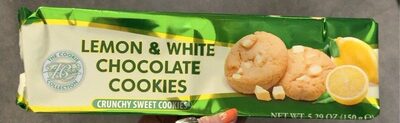 Lemon & White Chocolate Crunchy Sweet Cookies, Lemon & White Chocolate