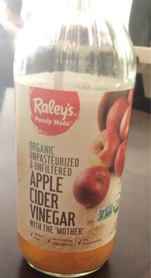 Organic Unpasteurized & Unfiltered Apple Cider Vinegar With The 'Mother', Apple Cider