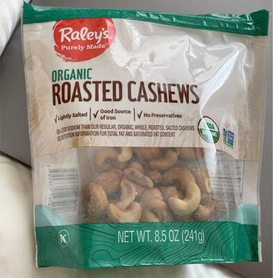 Organic Roasted Cashews, Roasted