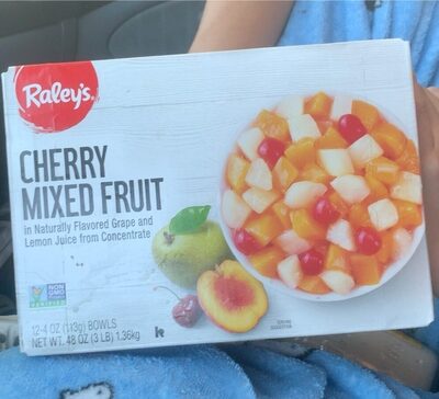 Cherry Mixed Fruit In Naturally Flavored Grape And Lemon Juice From Concentrate