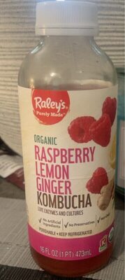 Raspberry Lemon Ginger Organic Kombucha, Raspberry Lemon Ginger