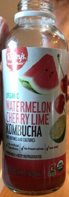 Watermelon, Cherry Lime Organic Kombucha, Watermelon, Cherry Lime Kombucha