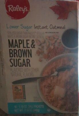Maple & Brown Sugar Flavored Lower Sugar Instant Oatmeal, Maple & Brown Sugar