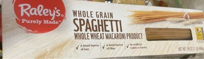 Whole Wheat Macaroni Product, Spaghetti