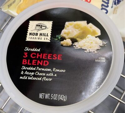 Shredded Parmesan, Romano & Asiago 3 Cheese Blend With A Mild Balanced Flavor, 3 Cheese Blend