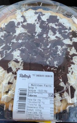 9" Chocolate Cream Pie, 9" Chocolate Cream