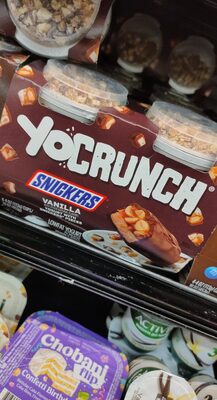 YoCrunch Vanilla Lowfat Yogurt with Snickers Pieces 4-4 oz. Cups