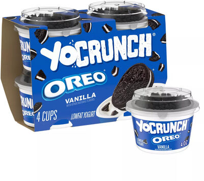 YoCrunch Vanilla Lowfat Yogurt with Oreo Cookie Pieces 4-4 oz. Cups