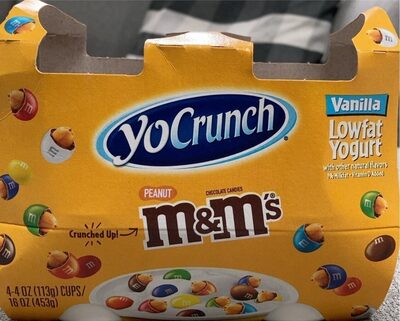 Vanilla Lowfat Yogurt With Peanut Chocolate Candies, Vanilla With Peanut Chocolate