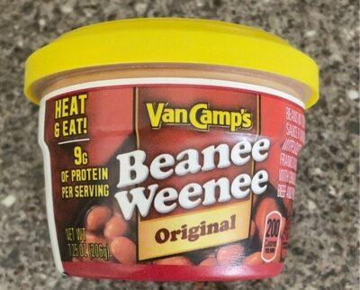 Van Camp's Beanee Weenee Original Flavor, 9g Protein Per Serving, Microwavable Cup, 7.25 oz. Cup