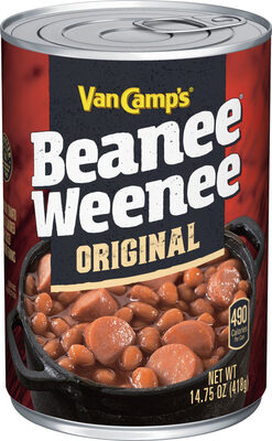 Van Camp's Original Beanee Weenee, 7g Protein Per Serving, Canned Food, 14.75 oz. Can