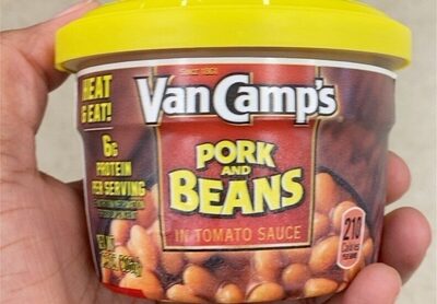 Van Camp's Pork and Beans Microwavable Cups, 6g Protein Per Serving, 7.25 oz. Cup