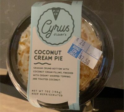 Graham Crumb Crust Coconut Cream Pie, Graham Crumb Crust