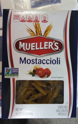 Mueller's, Enriched Macaroni Product, Mostaccioli