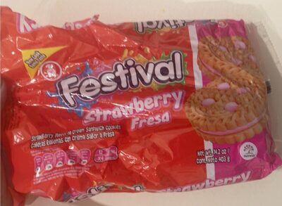 Strawberry Flavored Cream Sandwich Cookies, Strawberry