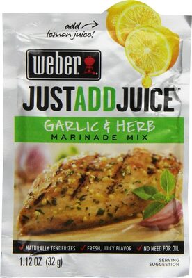 Weber, Just Add Juice, Marinade Mix, Garlic & Herb, Garlic & Herb