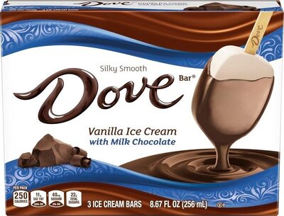 Vanilla With Milk Chocolate Ice Cream Bars, Vanilla; Milk Chocolate
